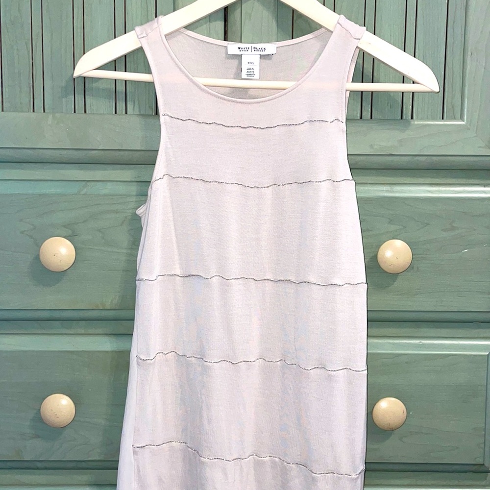 White House Black Market Shiny Beaded Cami Tank Top XXS